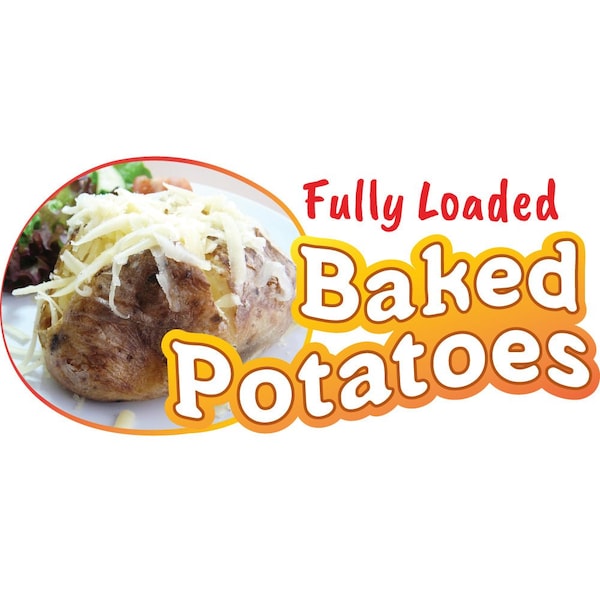 Safety Sign, 9 in Height, Vinyl, 6 in Length, Baked Potatoes, D-DC-16-Baked Potatoes